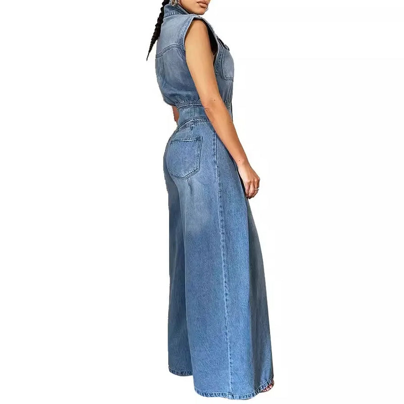 Queen's Rebel Denim Jumpsuit