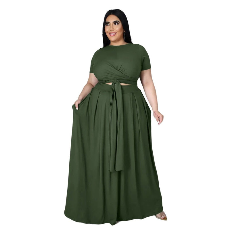 Real Queen Elegant Top and Skirt Plus Size